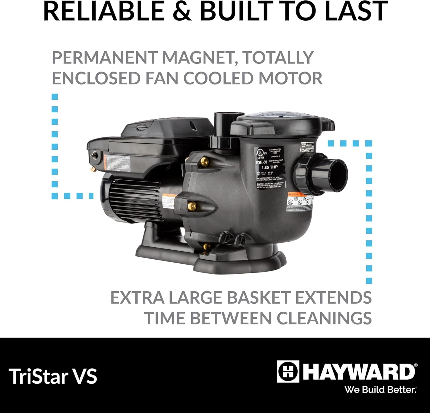 Hayward - TriStar Variable Speed 1.85 THP Pool Pump, 115/230v - Image 4