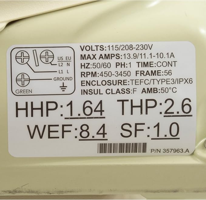 Pentair - WhisperFlo VS Variable Speed 2.6 THP Pool Pump, 115/230v - Image 6